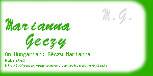 marianna geczy business card